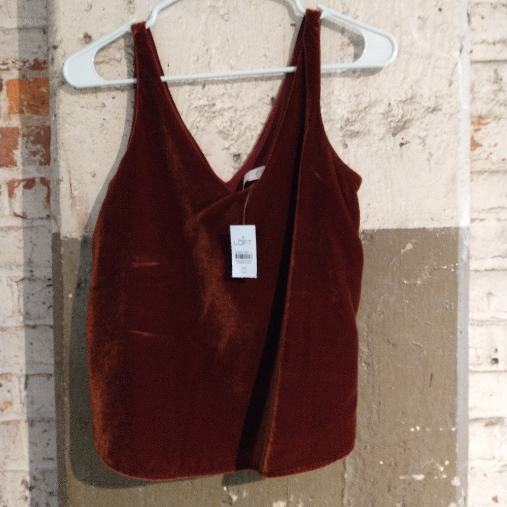 LOFT velvet tank, xs